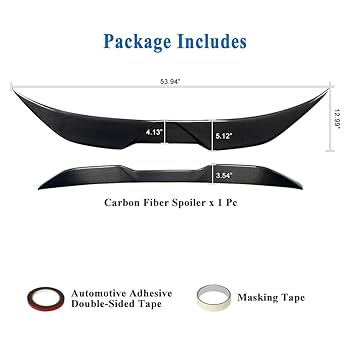 Amazon.com: AeroBon Real Carbon Fiber Trunk Spoiler